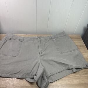 Vintage Old Navy Women's Olive Green Shorts Size 20 100% Cotton LL